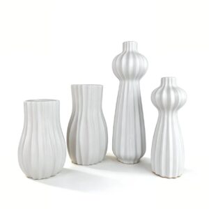 White Striped Vase