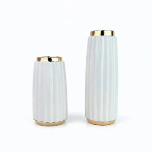 White-edged Small Flower Vase