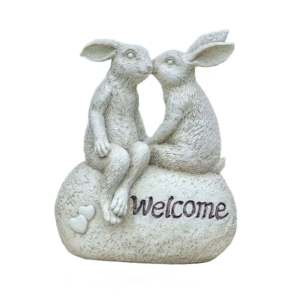 Two Sitting Rabbit Ornament