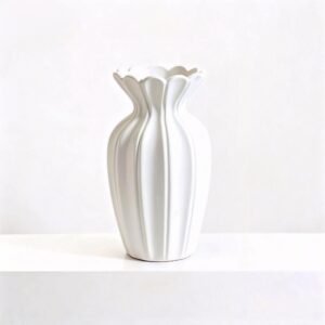 White Wavy Vase