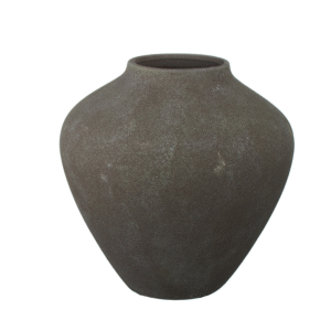 Black Sandblasted Ceramic Vase