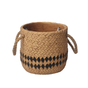 Weaving Basket Cement Flowerpot