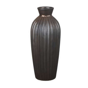 Vertical Patterned Metal Ceramic Vase
