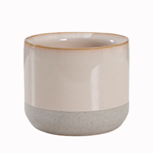 Grey Coarse Glazed Ceramic Flowerpot