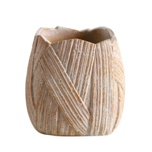 Petal-Shaped Concrete Flower Pot