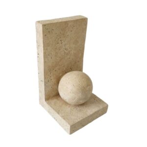 5.9inch Travertine Sphere Bookend