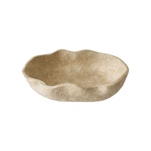 2.75inch Travertine Irregular Shallow Bowl