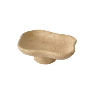 3.15inch Travertine Irregular Pedestal Tray