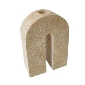 5.3inch Travertine U-Shaped Vase
