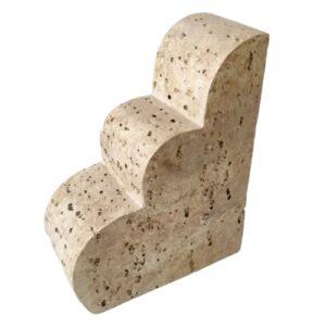 6.3inch Travertine Tiered Geometric Decor