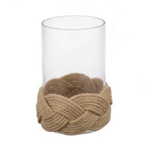 Candle Holder with Knotted Jute Detail