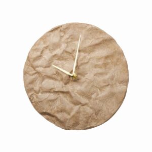 Natural Fiber Textured Round Wall Clock