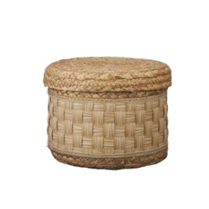 Woven Rattan Storage Basket with Lid