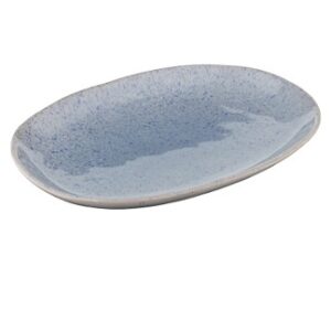 Gradient Blue Speckled Ceramic Oval Platter