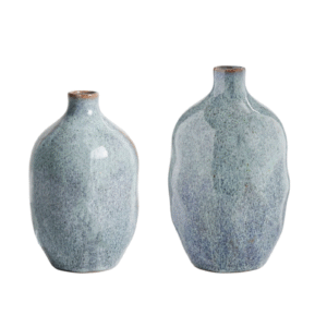 Speckled Blue-Gray Ceramic Vase