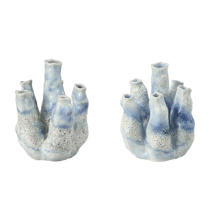 Gradient Coral Ceramic Multi-Stem Vase