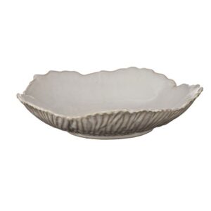 2.5inch Off-White Shell Textured Ceramic Platter
