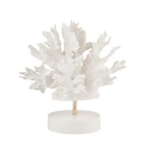 7.85inch Off-White Coral Sculpture on Stand