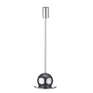 Polished Silver Ball Base Candle Holder