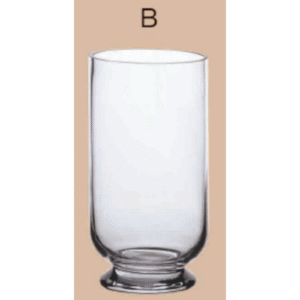 Clear Glass Short Cylinder Vase