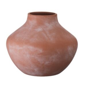 Terracotta Matte Wide-Bodied Ceramic Vase