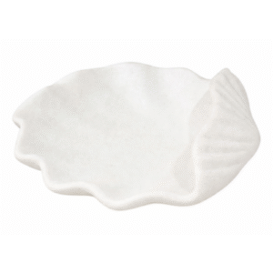 1.75inch Matte White Shell-Shaped Ceramic Platter