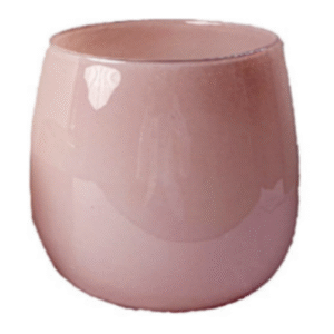 Blush Pink Short Round-Bodied Glass Vase
