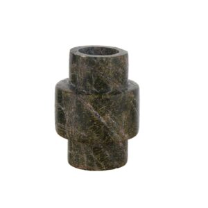 Green Vein Stone Segmented Cylinder Vase