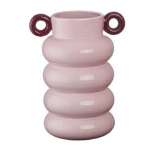 Stacked Ceramic Vase with Ring Handles