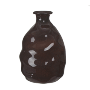 11.05inch Irregular Wavy Glass Vase