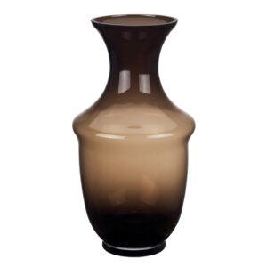 Ombre Amber Glass Vase with Flared Neck