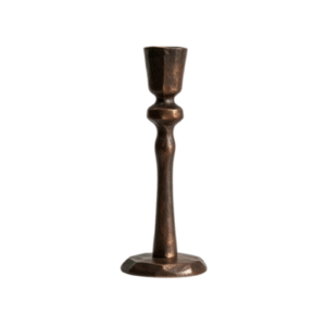 Hand Forged Irregular Stem Metal Candleholder