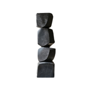 14inch Stacked Geometric Boulder Sculpture