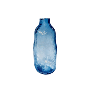 11.8inch Textured Wavy Glass Bottle Vase