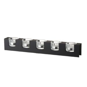 Glass Linear Tealight Candle Tray