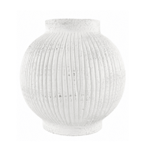 8.45inch Speckled Fluted Round Ceramic Vase