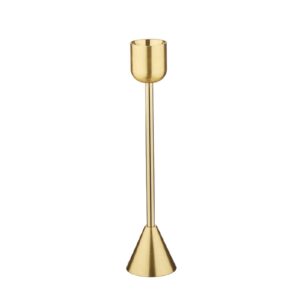 Conical Base Gold Metal Candleholder