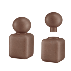 6.7inch Matte Square Bottle Decor Vase with Ball Stopper