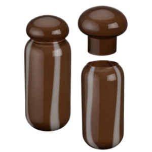 Amber Mushroom Lid Glass Storage Jar