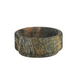 2.05inch Green Brown Vein Stone Round Storage Bowl