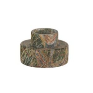 2.05inch Green Vein Stone Double Tier Candle Holder