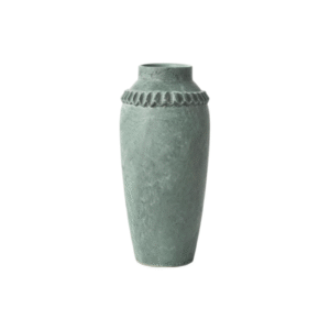 Green Matte Textured Vintage Ceramic Jar