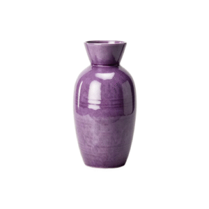 Flared Collar Marbled Purple Ceramic Vase