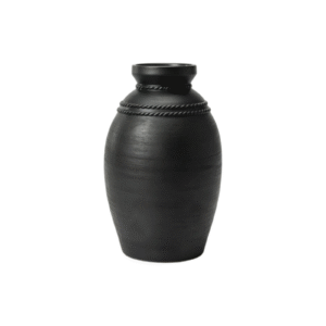 Antique Textured Oval Clay Jar