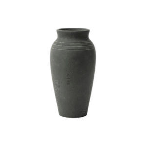 Triple Horizontal Groove Waisted Ceramic Vase