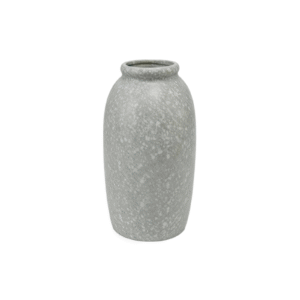 Speckled Grey Minimalist Tall Straight Ceramic Vase