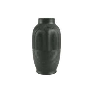 Two-Style Textured Dark Grey Tall Ceramic Vase