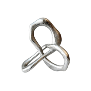 Interlocked Infinity Knot Metal Sculpture