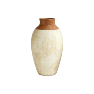 Raw Clay Neck Smooth Ceramic Vase