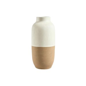 Vertical Fluted Dual Texture Cylinder Vase